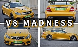 Old Mercedes-Benz C 63 AMG Coupe Has a Yellow Skin and Dreams of a Black (Series) Heart
