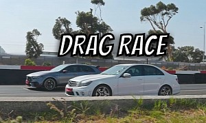Old Mercedes-Benz C 63 AMG Drag Races New A 45, Should Have Stayed Put
