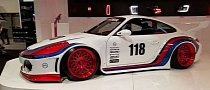 Old & New 997 Porsche 911 Slantnose Is a Martini Shot at SEMA