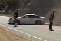 Old Nissan 240SX Crashes Up a Hill