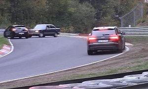 Oldtimer Mercedes S-Class Nurburgring Near-Crash Is a Defensive Driving Lesson