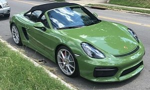 Olive Green Porsche Boxster Spyder Is a Gift from God