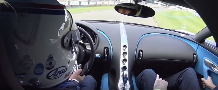 Bugatti Chiron onboard footage at 2016 Goodwood FoS