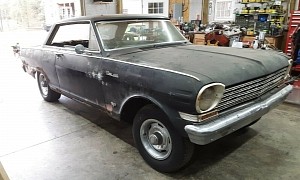 Once Blue and Now Rusty 1964 Chevy Nova SS Is Very Restorable