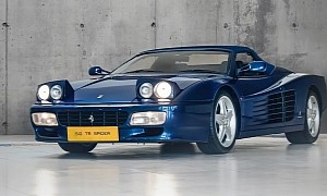 Once in a Blue Moon: This 1994 All-Blue Ferrari 512 TR Spider Is 1-of-3 Ever Built