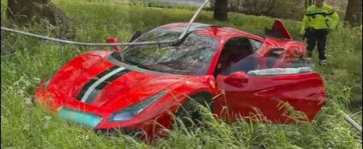 Driver crashes one-day-old Ferrari 488 Pista after disabling safety features to show off 