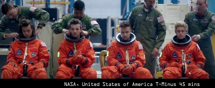 One Direction Films New “Drag Me Down” Clip at NASA’s HQ