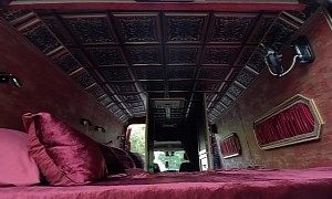 One-of-a-Kind Camper Van Blends Glamorous Victorian Design With Modern Touches