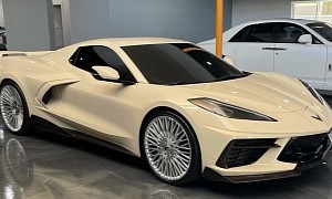 One-of-One Ivory C8 Corvette Rides on 22-Inch Rims Fit For NBA's Jordan Clarkson