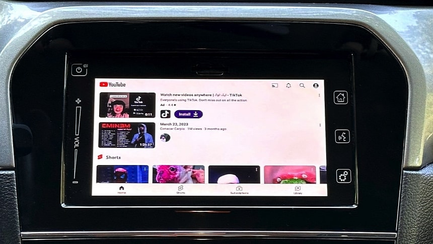 YouTube in the car