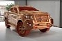 One of the Most Imposing Pickup Trucks Flaunts Its Ruggedness in Stunning Wooden Model