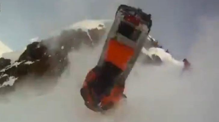One of the Most Insane Snowmobile Crash Ever