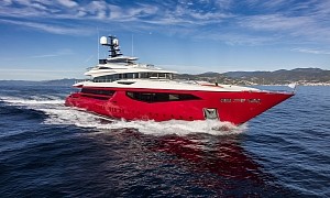 One of the World’s Largest Red Superyachts Shocks With Its Opulent Interior