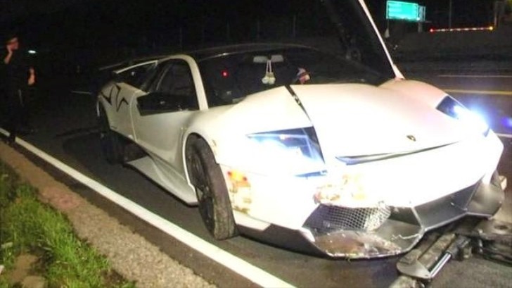 Crashed Lamborghini Murcielago SuperVeloce