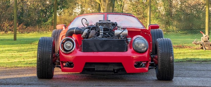 1971 Porsche 911T hot rod with exposed V8 from a Bentley by Alexandre Danton