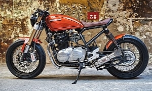 One-Off Kawasaki KZ400 Looks Timeless, Orange Paintwork Suits it Perfectly
