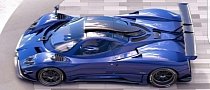 One-Off Pagani Zonda 760 MD Has Blue Carbon Body, Gloriously-Sized Rear Wing