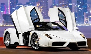 One-Off White Ferrari Enzo Deserves Nothing but Love, Leaves Hideout to Find a New Home