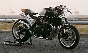 One-Off Yamaha XJR1300 Cafe Racer Flexes Wooden Tail and R1 Running Gear