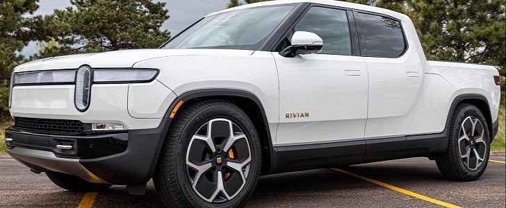 2022 Rivian R1T Adventure Package model getting auctioned off