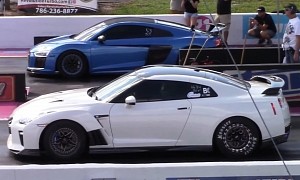 One Race, Two Cars, Four Turbos; Can the Nissan GT-R Beat the Audi R8?