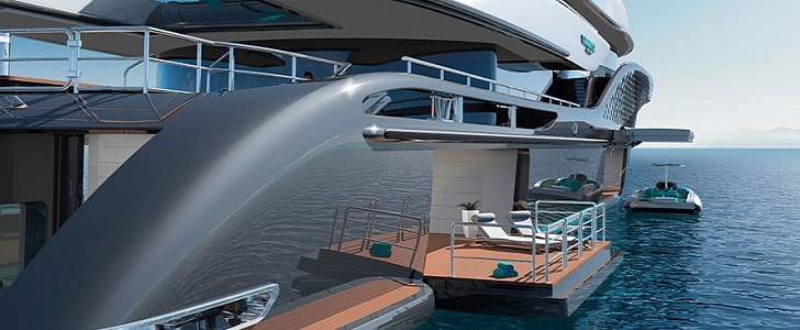 Quantum is designed with 4 decks and 2 pools, one of which is located above the other, on the main deck
