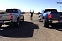 One-Ton Dually Pickup Truck Drag Race Ends With A Win For The 2017 Ford F-350