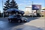 Only in Russia: Toyota Land Cruiser Seen Carrying a Mercedes-Maybach S-Class on Its Roof