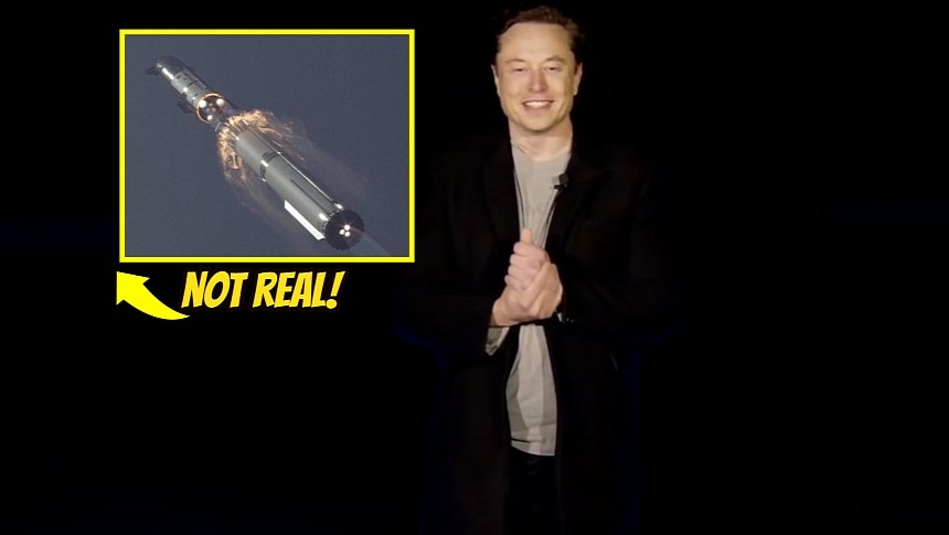 Elon Musk and the Starship Render