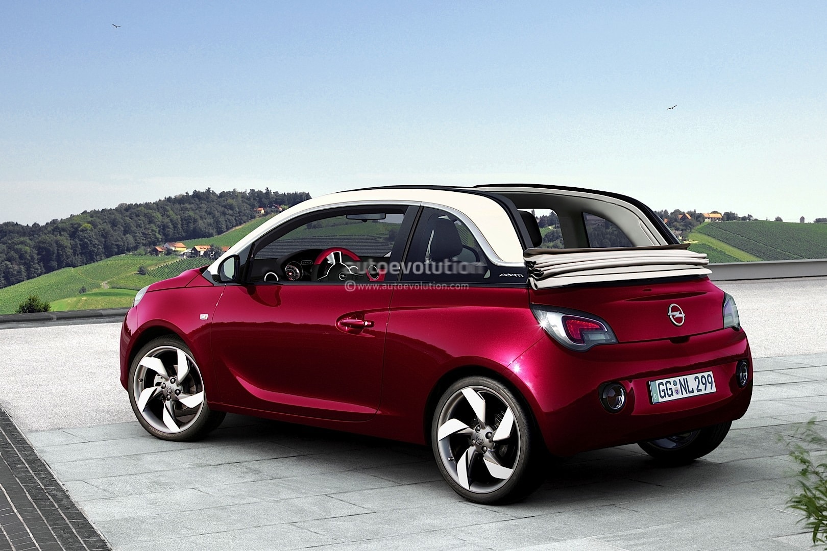 Opel Adam Convertible Rendering Released Autoevolution