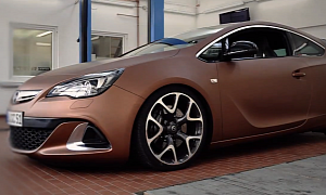 Opel Astra OPC Gets Wrapped in Aztec Brown Metallic