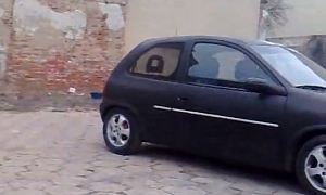 Opel Corsa Used to Bring Down a Wall