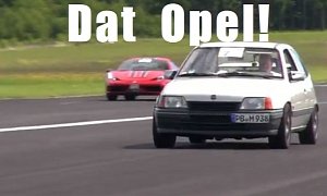 Opel Kadett Humiliates Ferrari 458 Speciale and 9ff Porsche 997 Turbo S