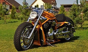 Orange Harley-Davidson V-Rod Is No American Project, Still Has the Right Vibes