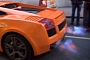 Orange Lamborghini Gallardo Shoots Flames