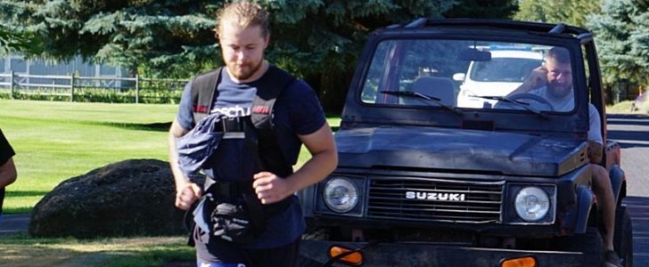 Oregon man pulls car for 26 miles to raise awareness and money for a good cause