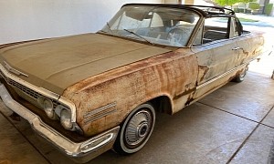 Original 1963 Impala Convertible “White Sensation” Needs Total Restoration