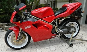 Original-Owner 1999 Ducati 996 Biposto Features Carbon-Clad Arrow Mufflers