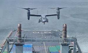 Osprey’s First Landing on RFA Mounts Bay Is the Beginning of a Great Friendship