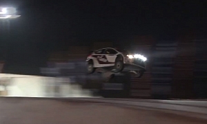 Ostberg's Ford Fiesta WRC Sets New World Record Jump on Snow