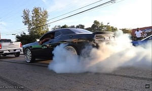 Ostentatious Challenger Hellcat on 26s Ends Up Smoking Dodge Instead of Corvette