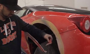 Ouch! German Tuner Cuts Ferrari 458 to Install Liberty Walk Kit