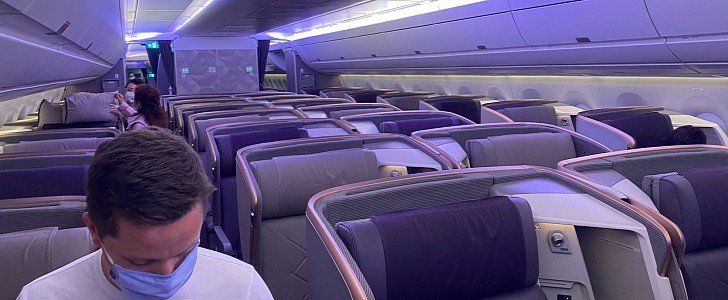 Here's what an airplane with over 160 seats looks like with just 11 passengers