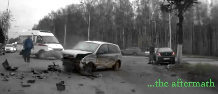 Severe Car Crash in Russi