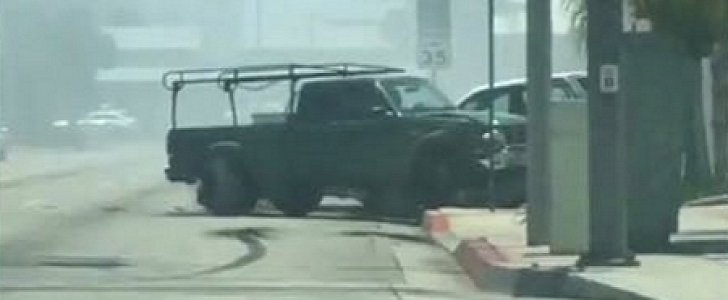 Driver loses control of Ford Ranger, smashes into parked cars at busy intersection
