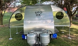 Out of This World UFO 15X Teardrop-Style Camper Reveals All of Its Alien Secrets