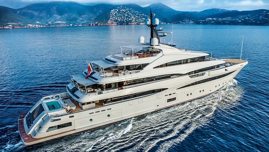 This 2017 CRN megayacht changed hands six times in the seven years since its debut