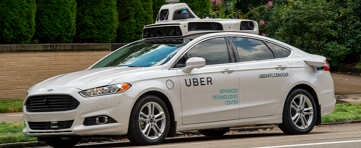 Self-driving Ford Fusion prototype used by Uber