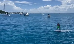Ozuna’s Water Activities Include an Electric Lift Surfboard and Underwater SEABOB Scooter