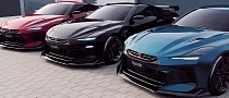 Pack of Digital R36 Nissan GT-R Supercars Dwell Around Flaunting Ritzy Shades
